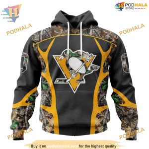 Custom Camo Hunting Design NHL Pittsburgh Penguins Hoodie 3D 1