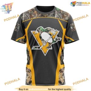 Custom Camo Hunting Design NHL Pittsburgh Penguins Hoodie 3D 3