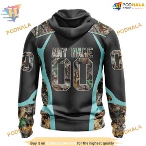 Custom Camo Hunting Design NHL Seattle Kraken Hoodie 3D 2