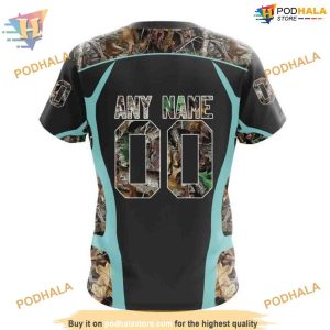 Custom Camo Hunting Design NHL Seattle Kraken Hoodie 3D 4