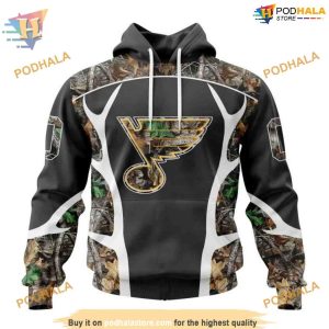 Custom Camo Hunting Design NHL St Louis Blues Hoodie 3D Sweatshirt 1