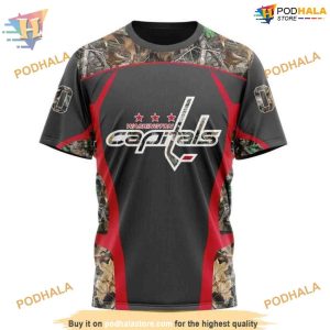 Custom Camo Hunting Design NHL Washington Capitals Hoodie 3D 3