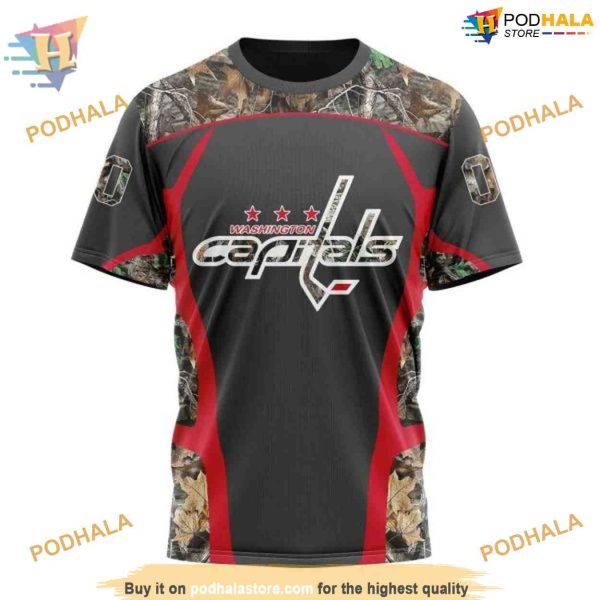 Custom Camo Hunting Design NHL Washington Capitals Hoodie 3D
