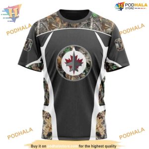 Custom Camo Hunting Design NHL Winnipeg Jets Hoodie 3D Shirt 3