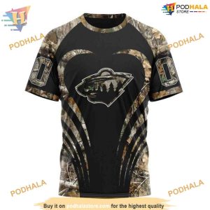 Custom Camo Hunting NHL Minnesota Wild Hoodie 3D 3