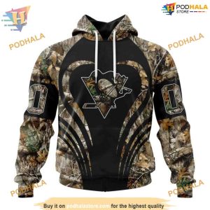 Custom Camo Hunting NHL Pittsburgh Penguins Hoodie 3D 1