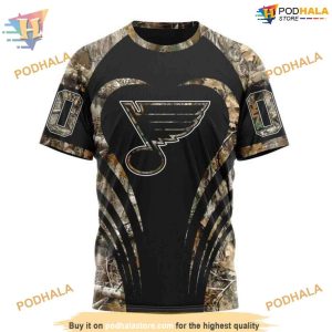 Custom Camo Hunting NHL St Louis Blues Hoodie 3D Sweatshirt 3