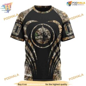 Custom Camo Hunting NHL Winnipeg Jets Hoodie 3D Shirt 3