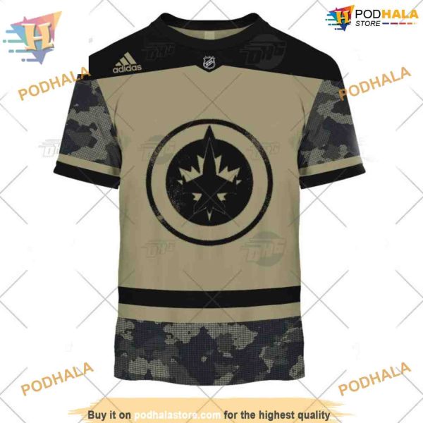 Custom Camo Military Jersey NHL Winnipeg Jets Hoodie 3D Shirt