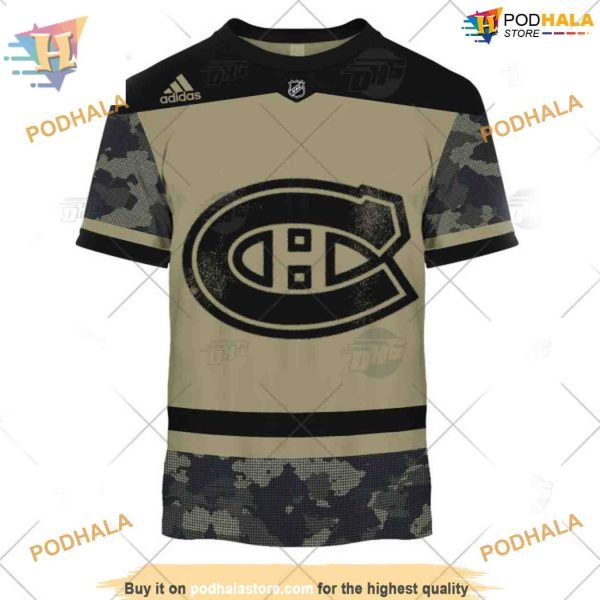 Custom Camo Military Practice Jersey NHL Montreal Canadiens Hoodie 3D