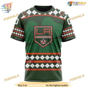 Custom Celebrate St Patrick's Day NHL Los Angeles Kings 3D Hoodie 3