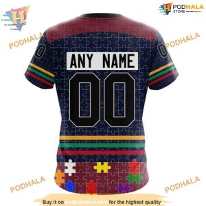 Custom Design Autism Concept NHL Winnipeg Jets Hoodie 3D Shirt 4
