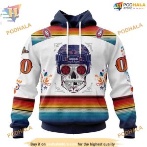 Custom Design For Dia De Los Muertos NHL Montreal Canadiens Hoodie 3D 1