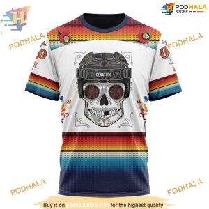 Custom Design For Dia De Los Muertos NHL Ottawa Senators Hoodie 3D 3