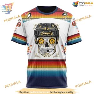 Custom Design For Dia De Los Muertos NHL Pittsburgh Penguins Hoodie 3D 3