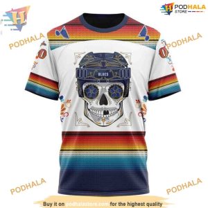 Custom Design For Dia De Los Muertos NHL St Louis Blues Hoodie 3D 3