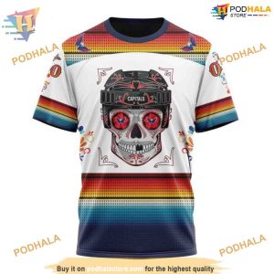 Custom Design For Dia De Los Muertos NHL Washington Capitals Hoodie 3D 3