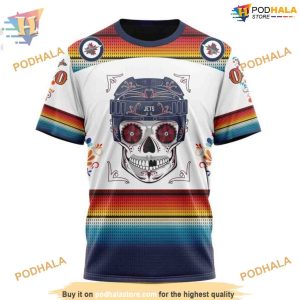 Custom Design For Dia De Los Muertos NHL Winnipeg Jets Hoodie 3D 3