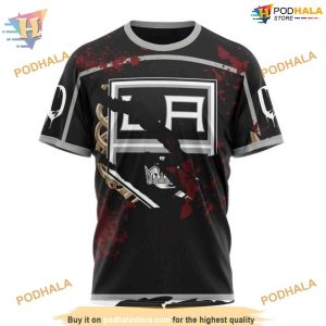 Custom Design Jersey With Your Ribs For Halloween NHL Los Angeles Kings Hoodie 3D 3