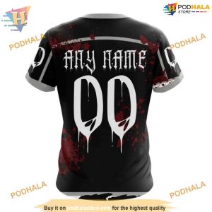 Custom Design Jersey With Your Ribs For Halloween NHL Los Angeles Kings Hoodie 3D 4