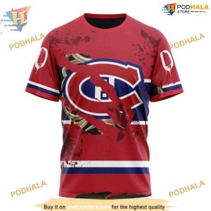 Custom Design Jersey With Your Ribs For Halloween NHL Montreal Canadiens Hoodie 3D 3