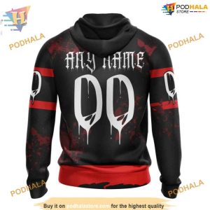 Custom Design Jersey With Your Ribs For Halloween NHL Ottawa Senators Hoodie 3D 2