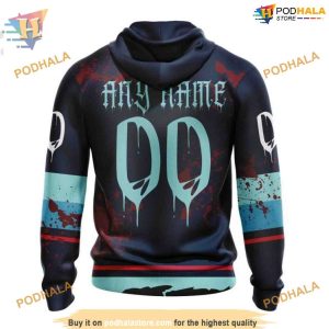 Custom Design Jersey With Your Ribs For Halloween NHL Seattle Kraken Hoodie 3D 2
