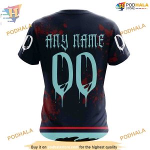 Custom Design Jersey With Your Ribs For Halloween NHL Seattle Kraken Hoodie 3D 4