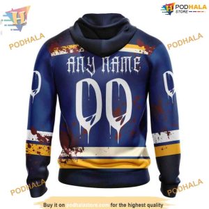 Custom Design Jersey With Your Ribs For Halloween NHL St Louis Blues Hoodie 3D 2