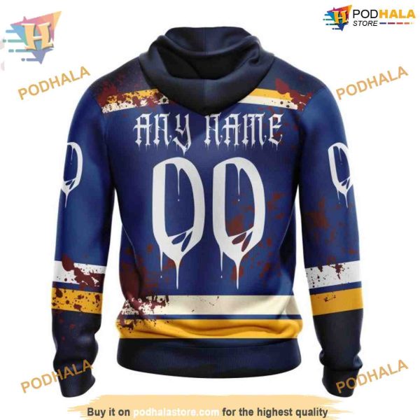 Custom Design Jersey With Your Ribs For Halloween NHL St. Louis Blues Hoodie 3D