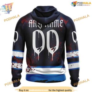 Custom Design Jersey With Your Ribs For Halloween NHL Winnipeg Jets Hoodie 3D 2