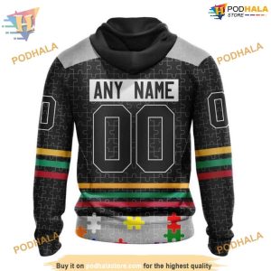 Custom Design With Fearless Aganst Autism Concept NHL Los Angeles Kings Hoodie 3D 2