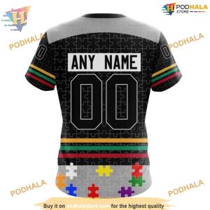 Custom Design With Fearless Aganst Autism Concept NHL Los Angeles Kings Hoodie 3D 4