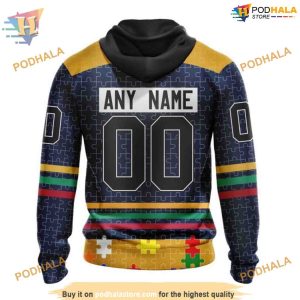 Custom Design With Fearless Aganst Autism Concept NHL St Louis Blues Hoodie 3D 2