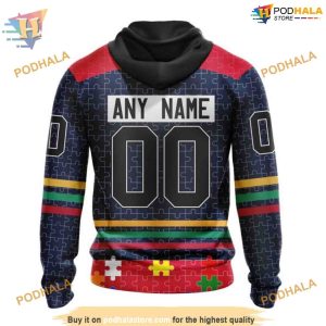 Custom Design With Fearless Aganst Autism Concept NHL Washington Capitals Hoodie 3D 2