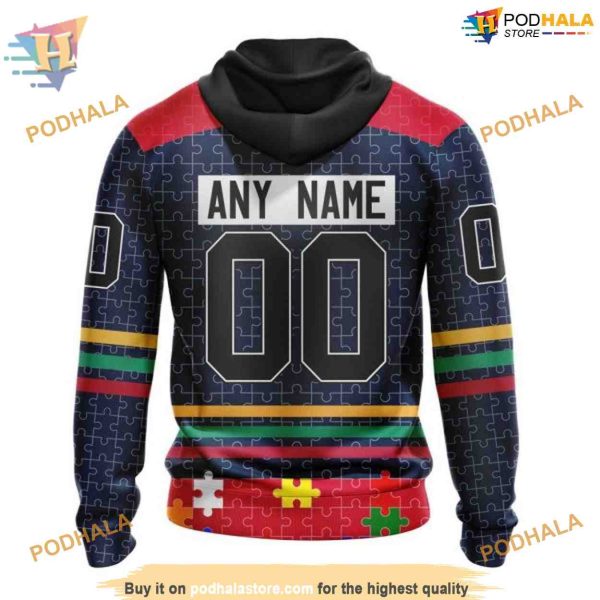 Custom Design With Fearless Aganst Autism Concept NHL Washington Capitals Hoodie 3D