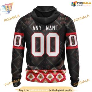 Custom Design With Native Pattern Full Printed NHL Ottawa Senators Hoodie 3D 2