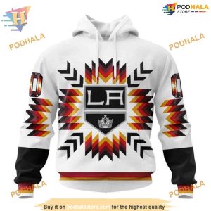 Custom Design With Native Pattern NHL Los Angeles Kings Hoodie 3D 1