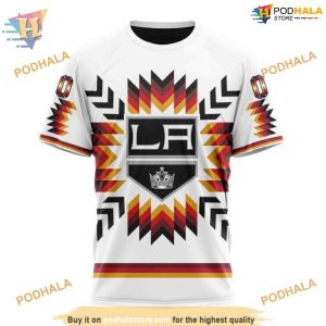 Custom Design With Native Pattern NHL Los Angeles Kings Hoodie 3D 3