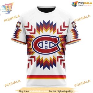Custom Design With Native Pattern NHL Montreal Canadiens Hoodie 3D 3