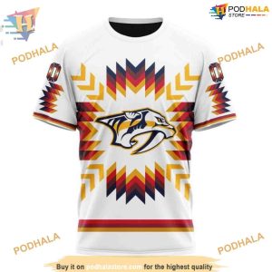 Custom Design With Native Pattern NHL Nashville Predators Hoodie 3D 3