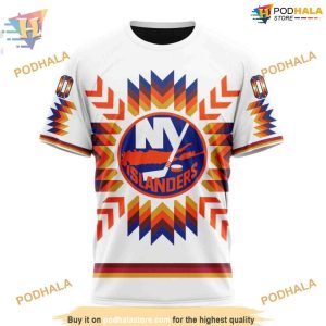 Custom Design With Native Pattern NHL New York Islanders Hoodie 3D 3