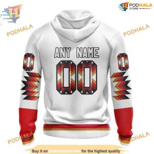 Custom Design With Native Pattern NHL Ottawa Senators Hoodie 3D 2
