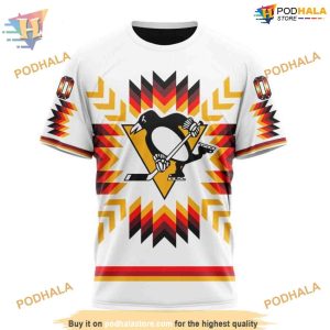 Custom Design With Native Pattern NHL Pittsburgh Penguins Hoodie 3D 3