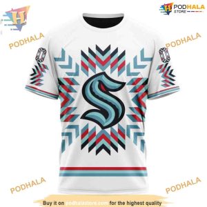 Custom Design With Native Pattern NHL Seattle Kraken Hoodie 3D 3