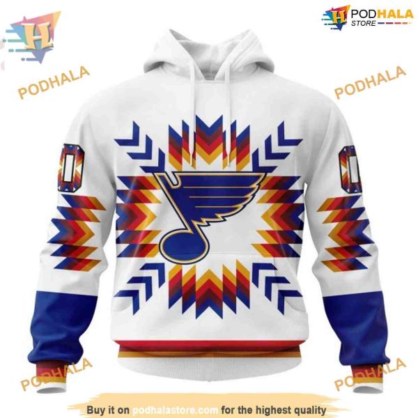Custom Design With Native Pattern NHL St. Louis Blues Hoodie 3D