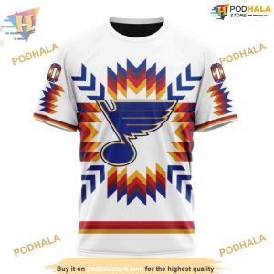 Custom Design With Native Pattern NHL St Louis Blues Hoodie 3D 3