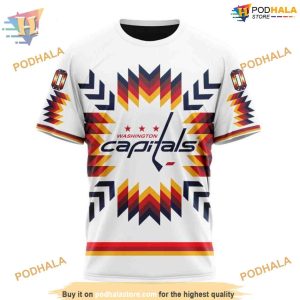 Custom Design With Native Pattern NHL Washington Capitals Hoodie 3D 3