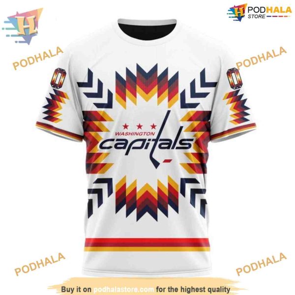 Custom Design With Native Pattern NHL Washington Capitals Hoodie 3D