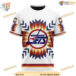 Custom Design With Native Pattern NHL Winnipeg Jets Hoodie 3D Shirt 3